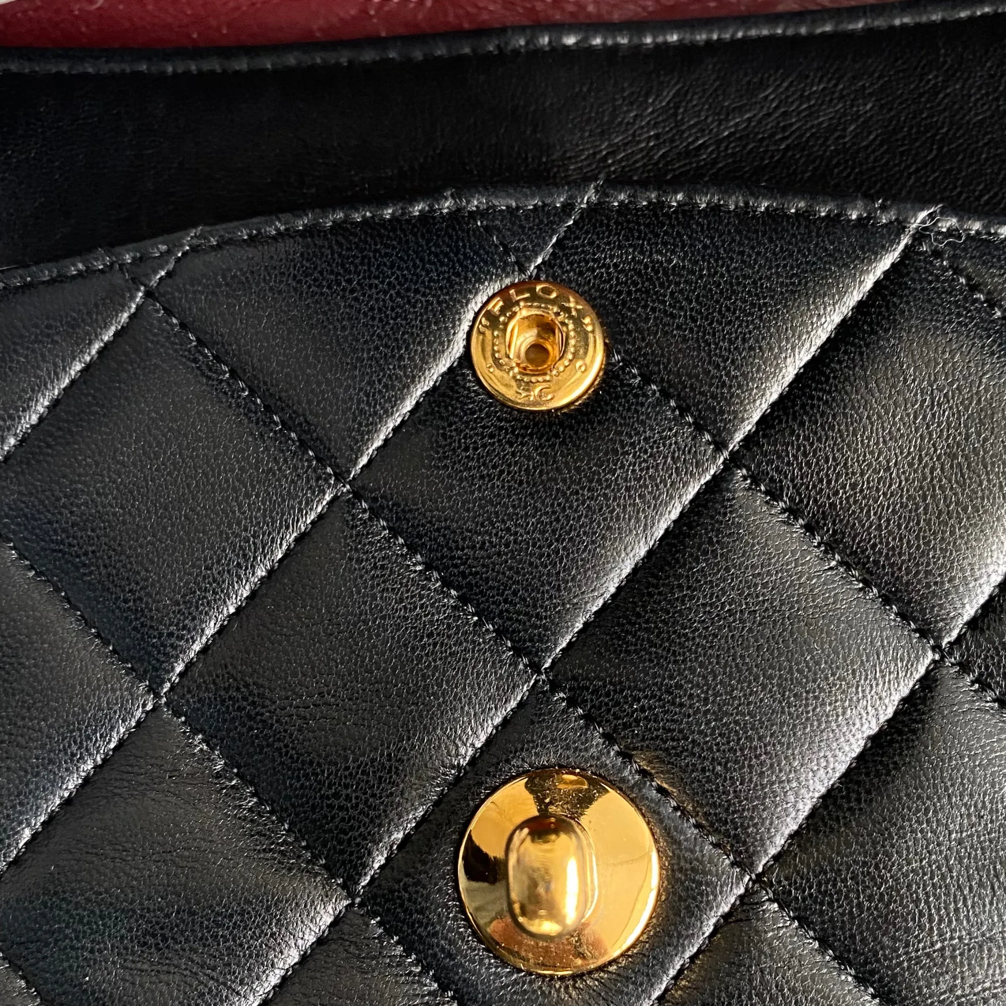 Chanel Black Leather Double flap shoulder bag