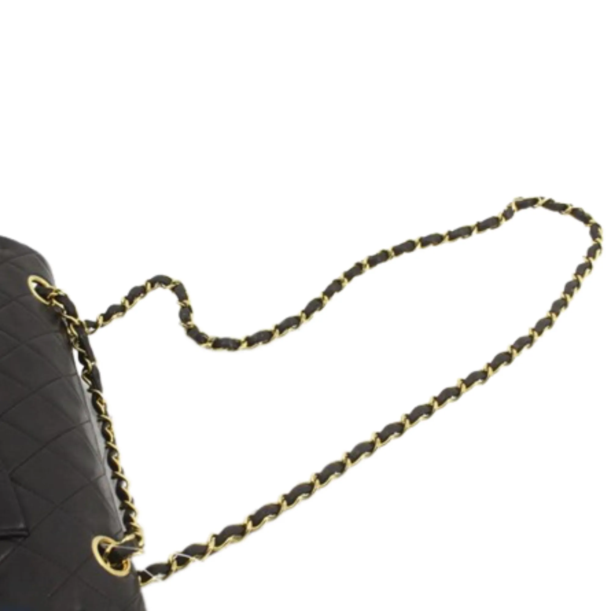 Chanel Black Leather Double flap shoulder bag
