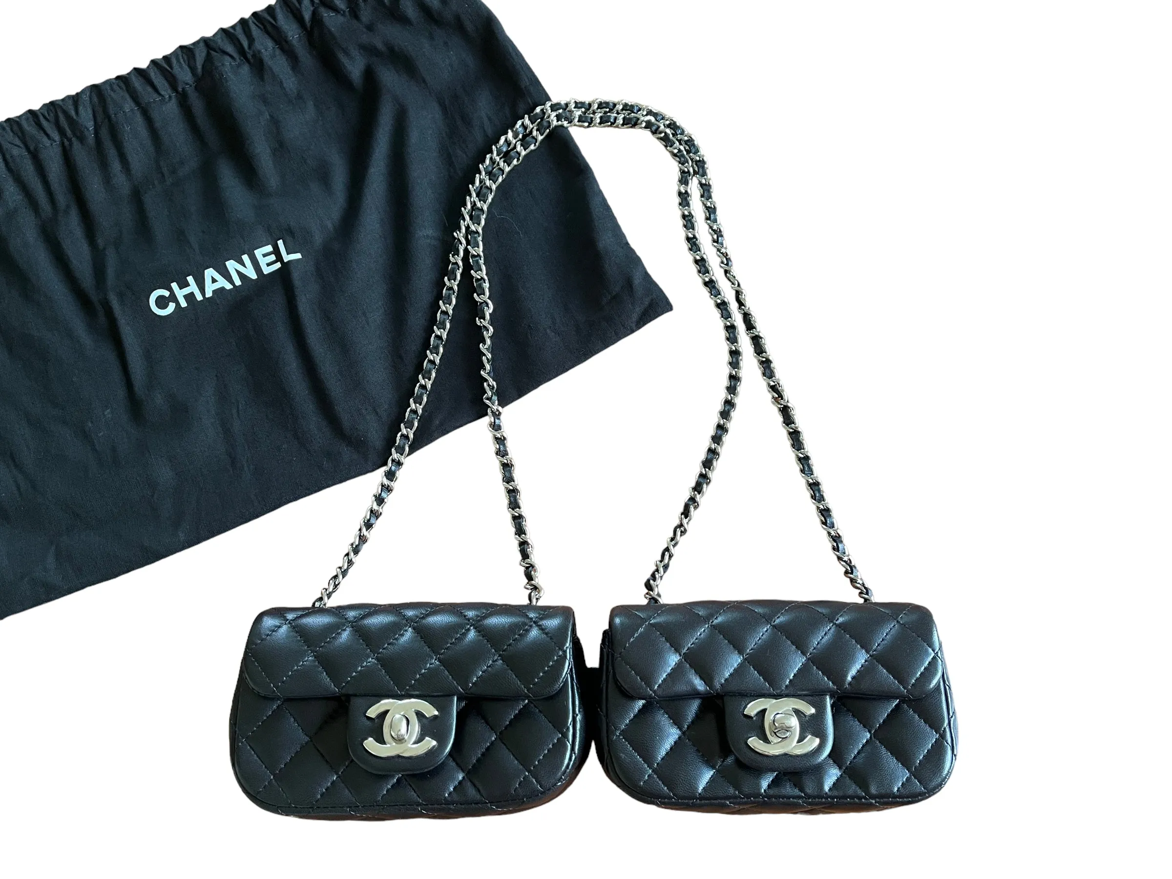 Chanel double mini crossbody bag