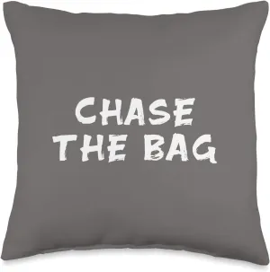 Chase the Bag Throw Pillow