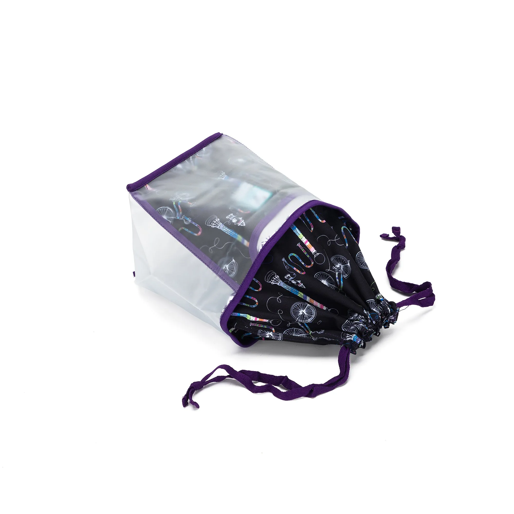 Chicken Boots x della Q Double Double Project Bag | Coffee and Yarn Purple