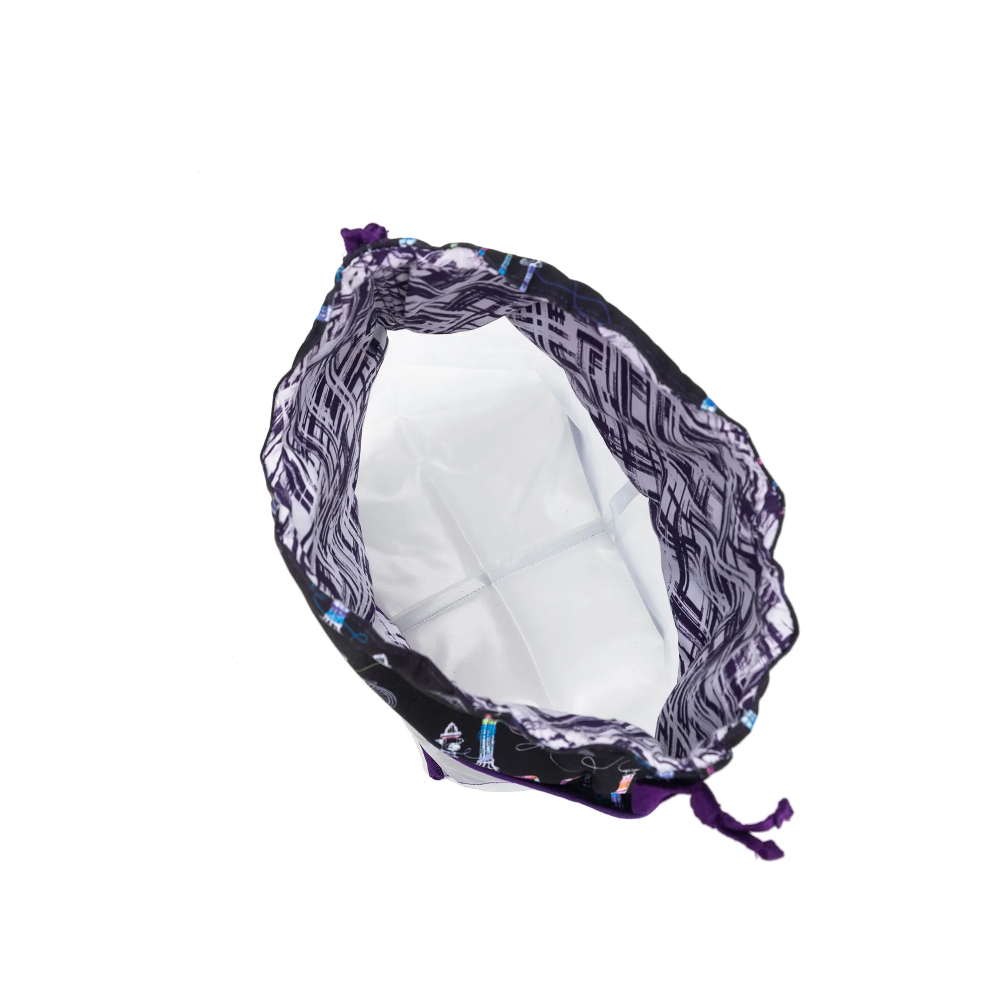 Chicken Boots x della Q Double Double Project Bag | Coffee and Yarn Purple