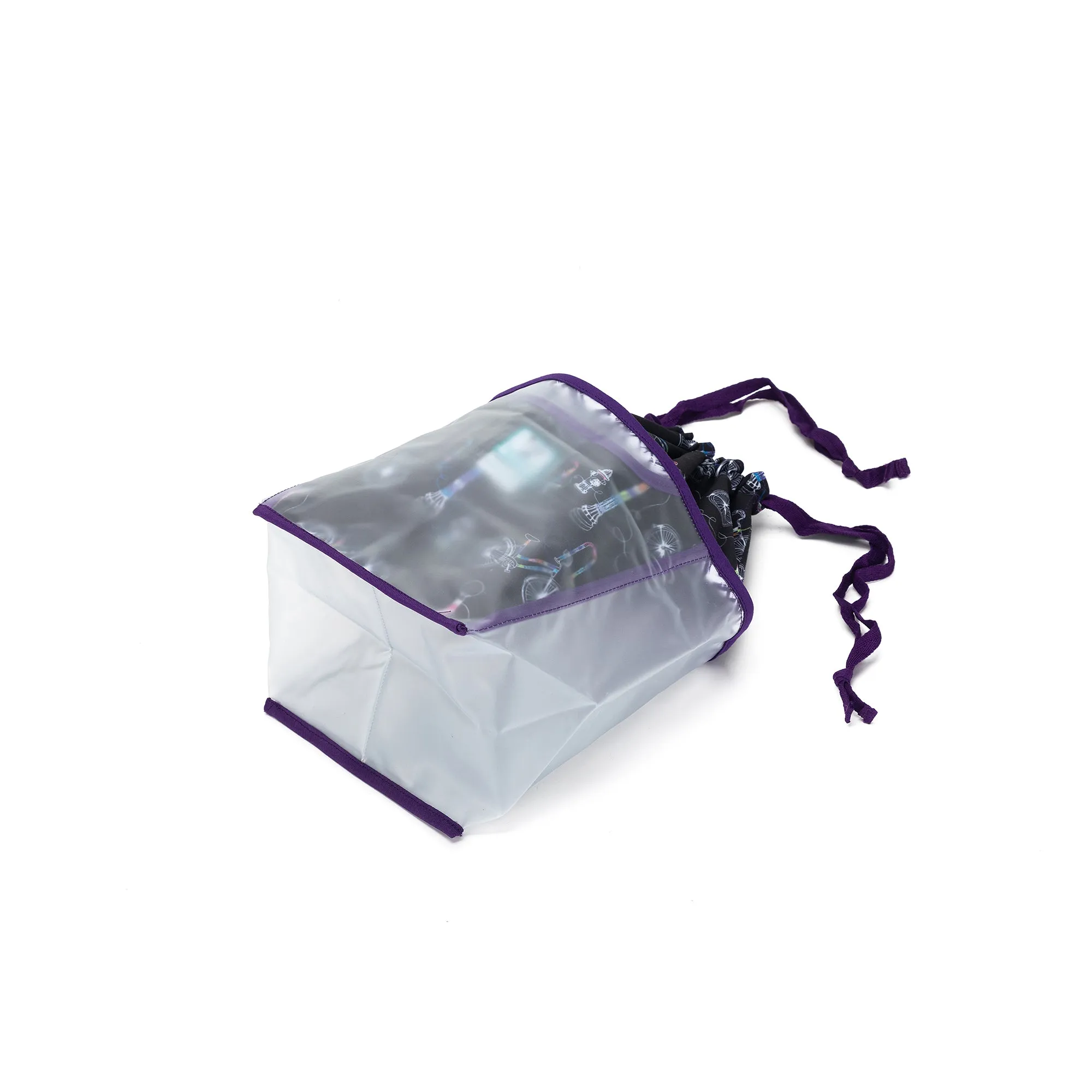 Chicken Boots x della Q Double Double Project Bag | Coffee and Yarn Purple