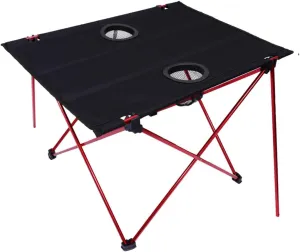 CHILDWEET Folding Camping Table Lightweight Portable Outdoor Picnic Table Sturdy Compact Design for Easy Carrying for Hiking Bbqs and Travel