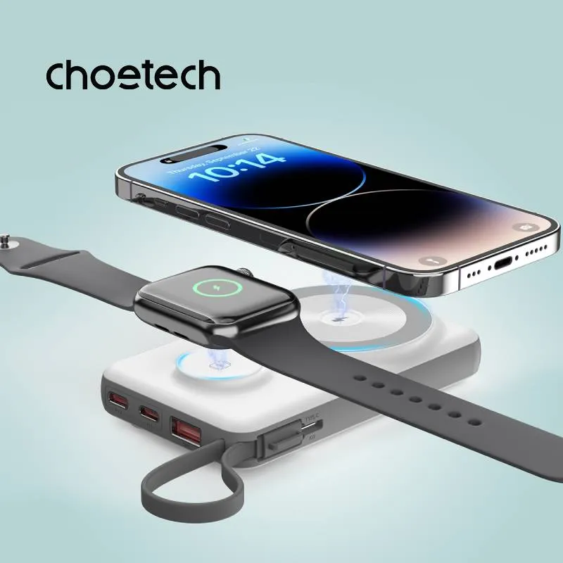 Choetech 10000 mAh LED Display  Power Bank for Mobile & Apple Watch (B695)