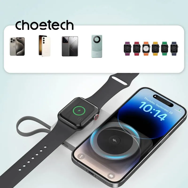 Choetech 10000 mAh LED Display  Power Bank for Mobile & Apple Watch (B695)