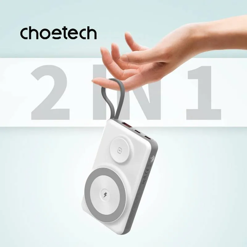 Choetech 10000 mAh LED Display  Power Bank for Mobile & Apple Watch (B695)