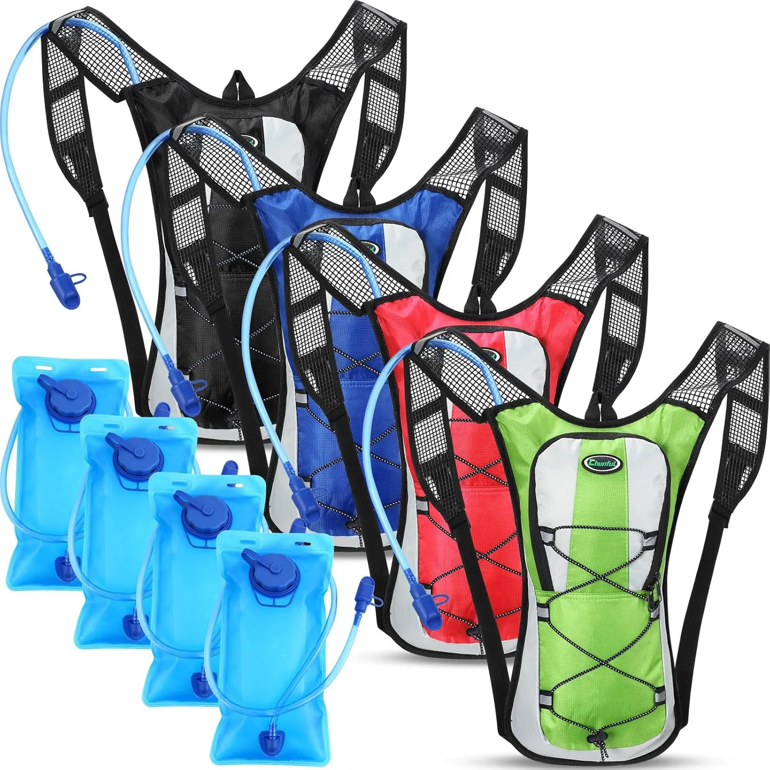 Chunful Hydration Backpack with 2L Water Bladder, Lightweight Hydration Pack Outdoor Water Backpack for Men Women Running Cycling Biking Climbing