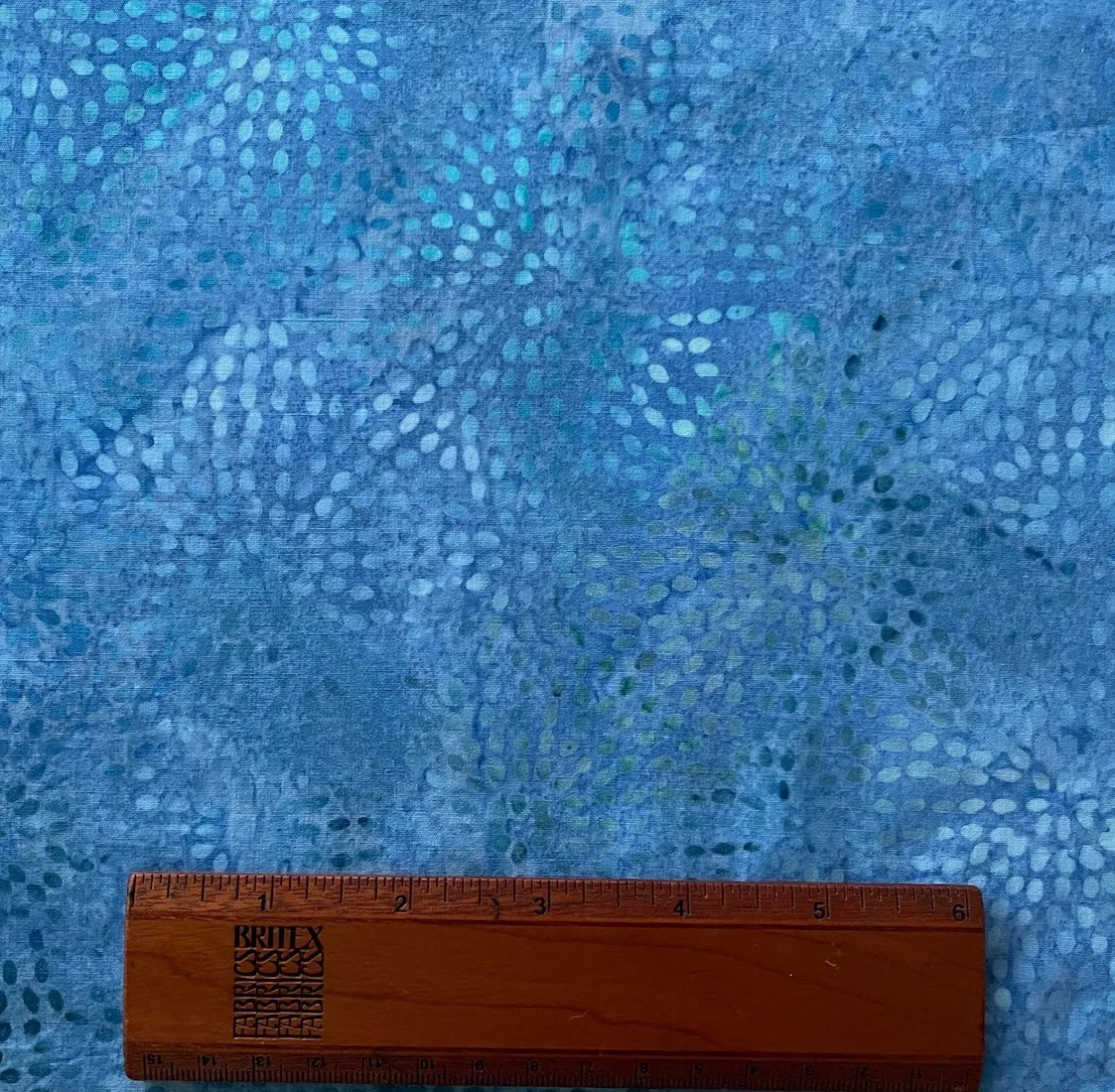 Circular Mosaic Cornflower Blue Cotton Batik (Made in Indonesia)