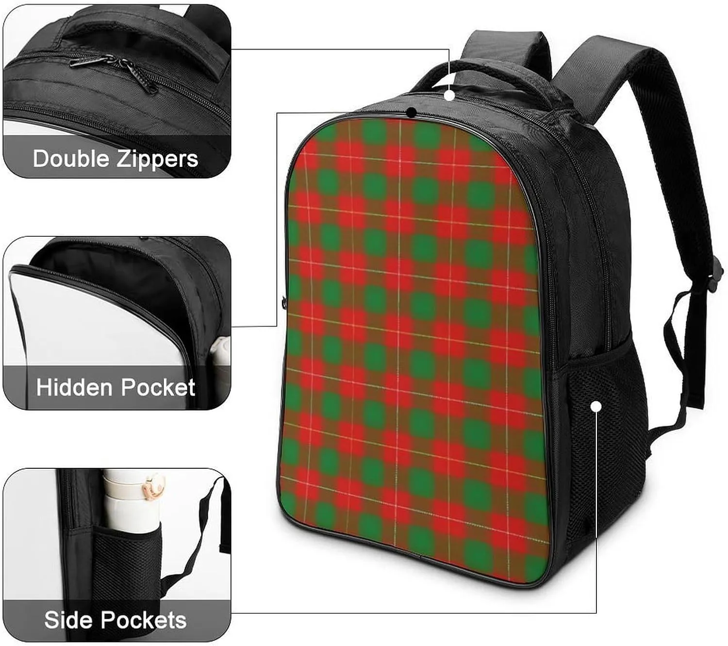 Clan MacFie Double Compartment Large Capacity Backpack Unisex