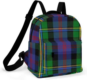Clan Malcolm Tartan Large Capacity All Print Casual Women's Waterproof Backpack