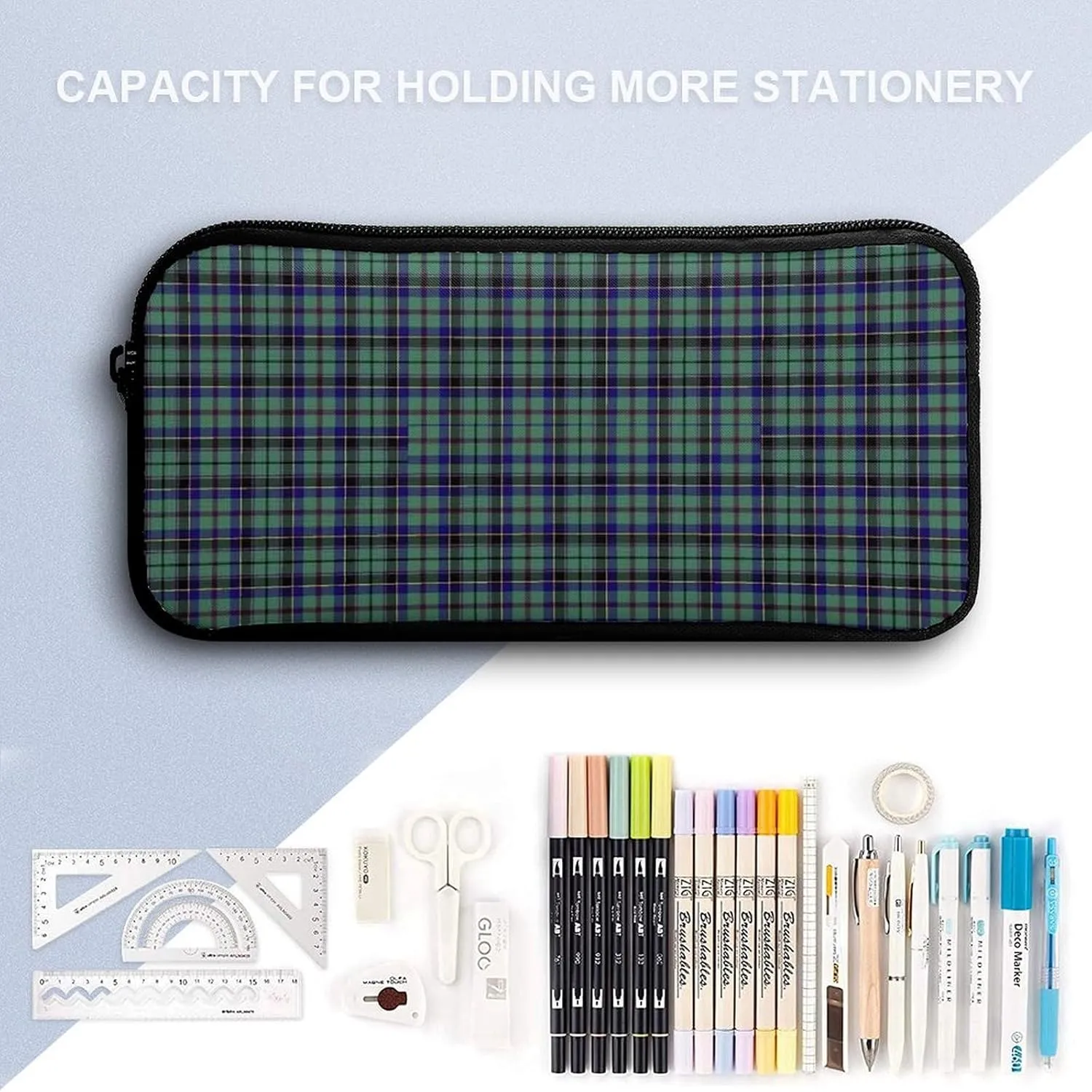 Clan Stevenson Tartan 17 Inch Backpack Diagonal Lunch Bag Pencil Case Set Unisex