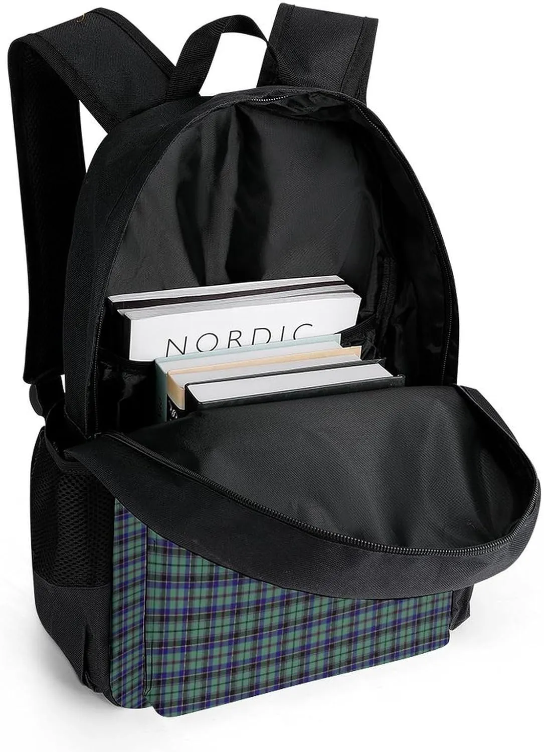Clan Stevenson Tartan Large Capacity Fully Printed Backpack with Pockets Unisex