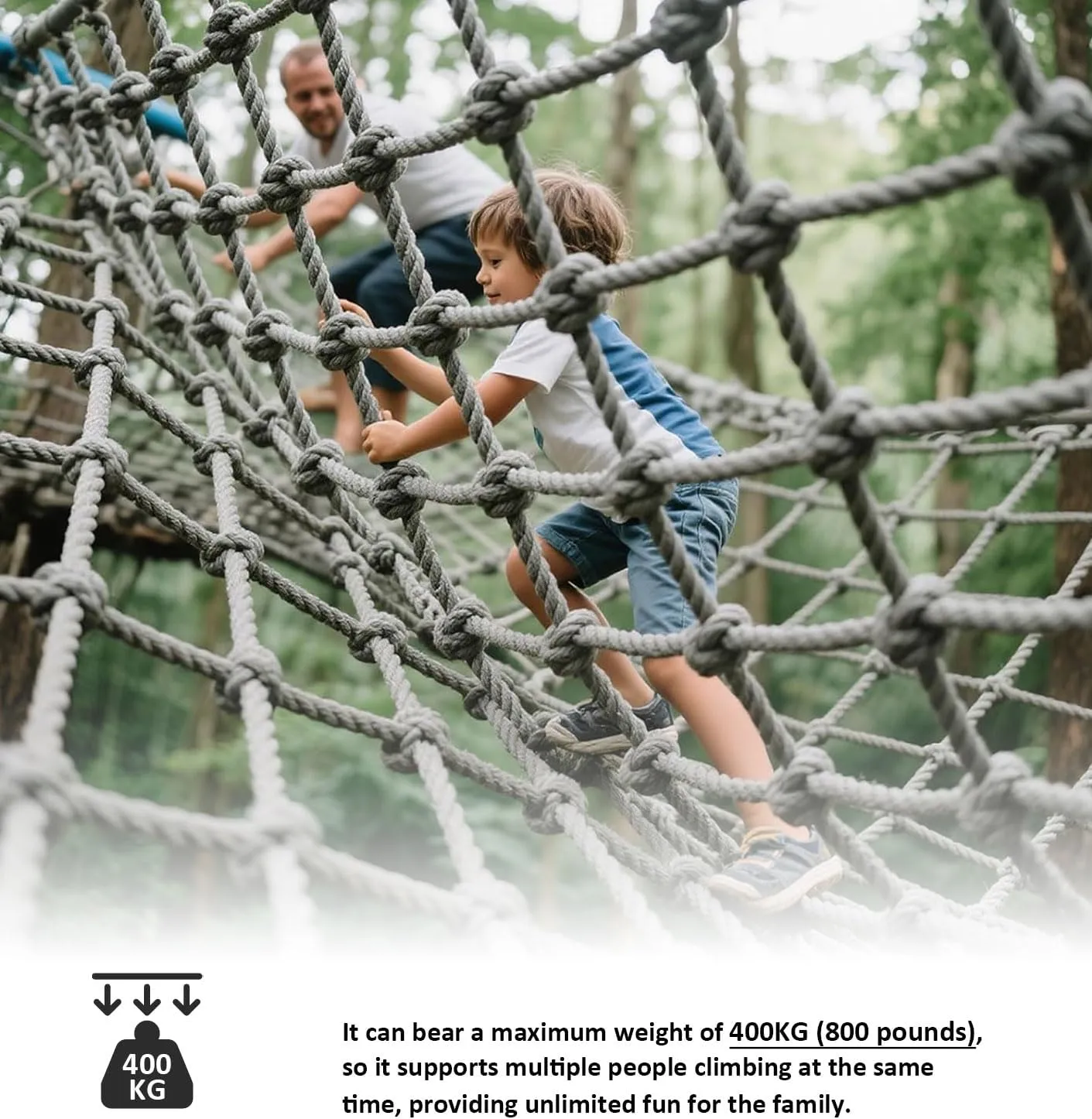Climbing Net - Climbing Cargo Net for Outdoor, Backyard Playground Climbing Frame Net, Durable Polyamide Rope Ladder for Balcony Railing Protection, Military Style Obstacle Course.,1.5m*1m