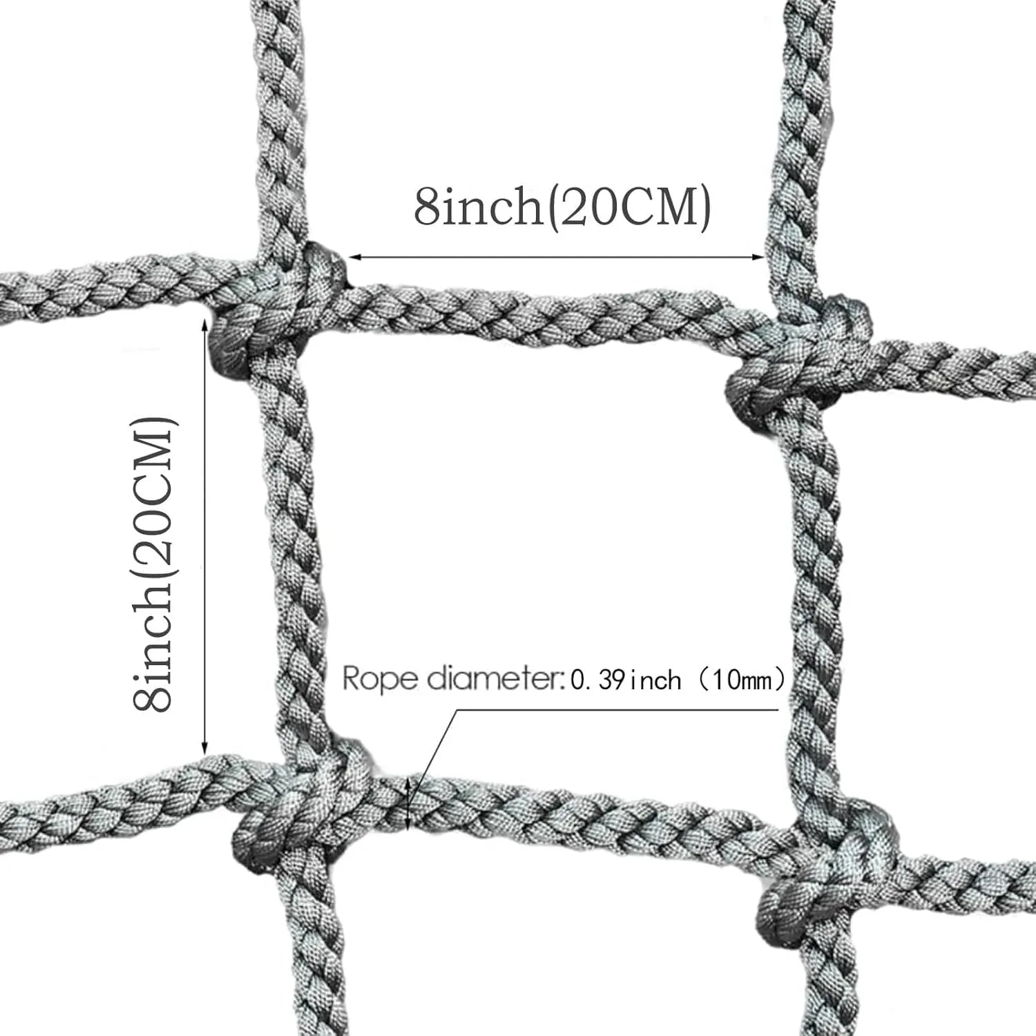 Climbing Net - Climbing Cargo Net for Outdoor, Backyard Playground Climbing Frame Net, Durable Polyamide Rope Ladder for Balcony Railing Protection, Military Style Obstacle Course.,1.5m*1m