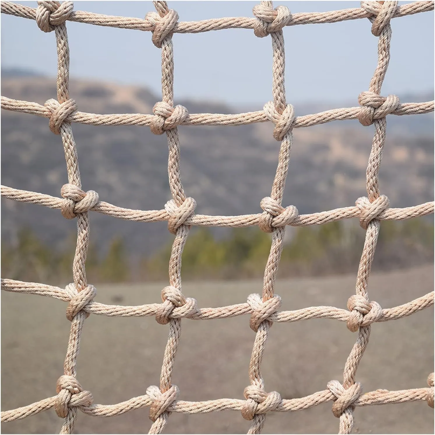 Climbing Rope Net for Kids Safety Protective Net Heavy Duty Rope Cargo Net Outdoor Playground Climbing Net Railing Net Decor,13.1 * 16.4ft