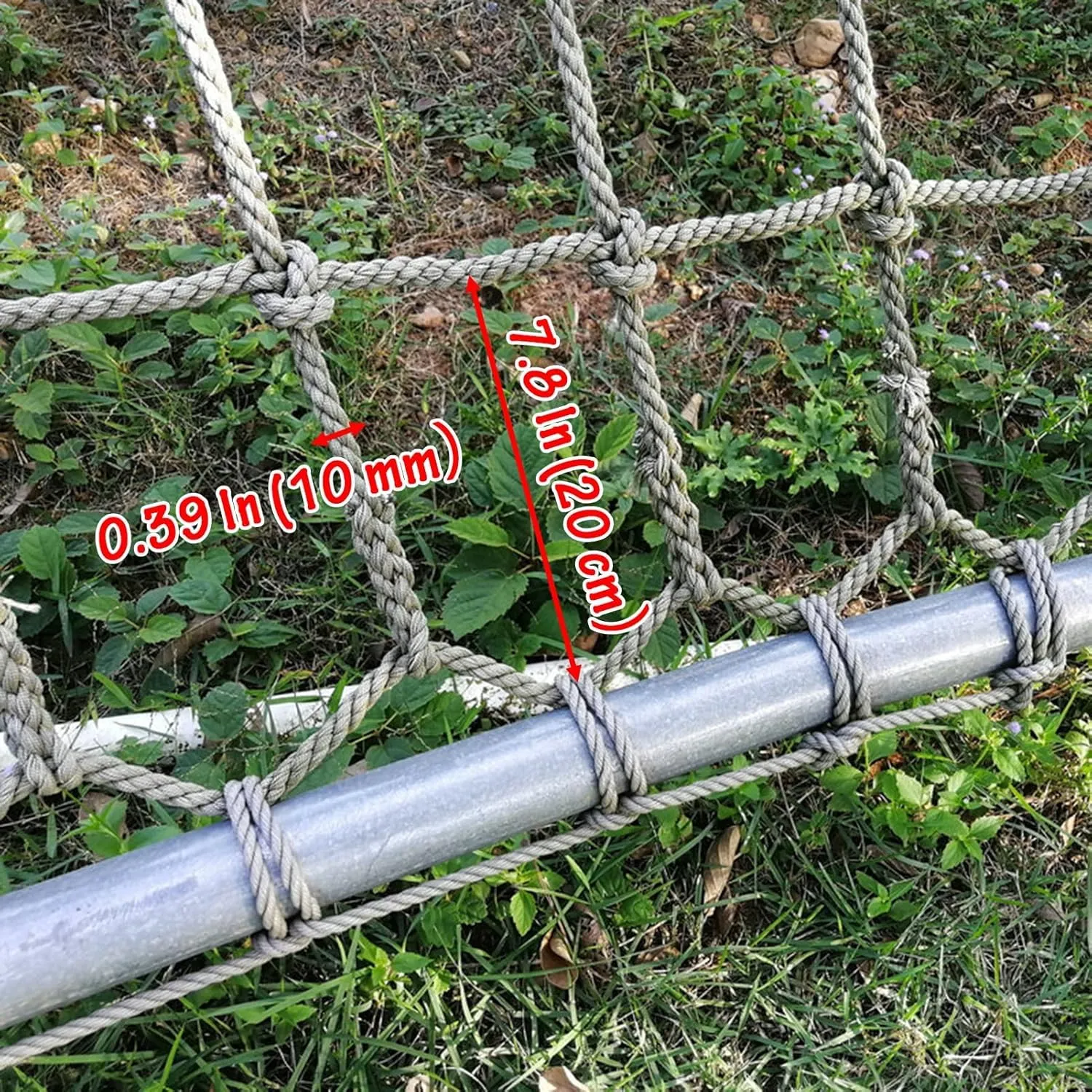 Climbing Rope Net for Kids Safety Protective Net Heavy Duty Rope Cargo Net Outdoor Playground Climbing Net Railing Net Decor,13.1 * 16.4ft