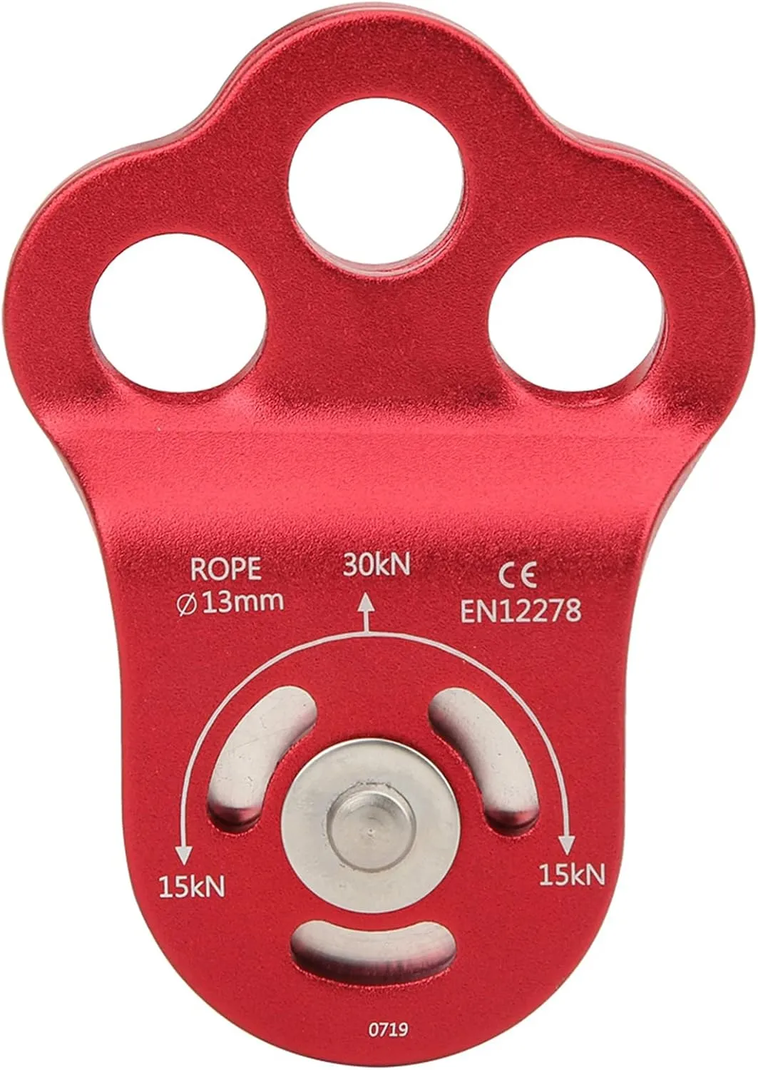 Climbing Single Pulley, Three Hole Pulley 7075 Aviation Aluminum Climbing Bearing Single Pulley, for Outdoor Mountain Climbing, for Prompt Drop