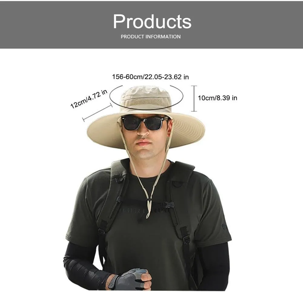 Colitt - Fishing Hat with Built in Fan, Solar Hat with Built in Fan, Wide Brim Solar Fan Hat Outdoor Fishing