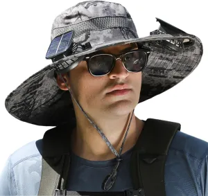 Colitt - Fishing Hat with Built in Fan,2025 New Outdoor Fishing for Man Woman, Hat-Solar USB Charging with 2 Fans