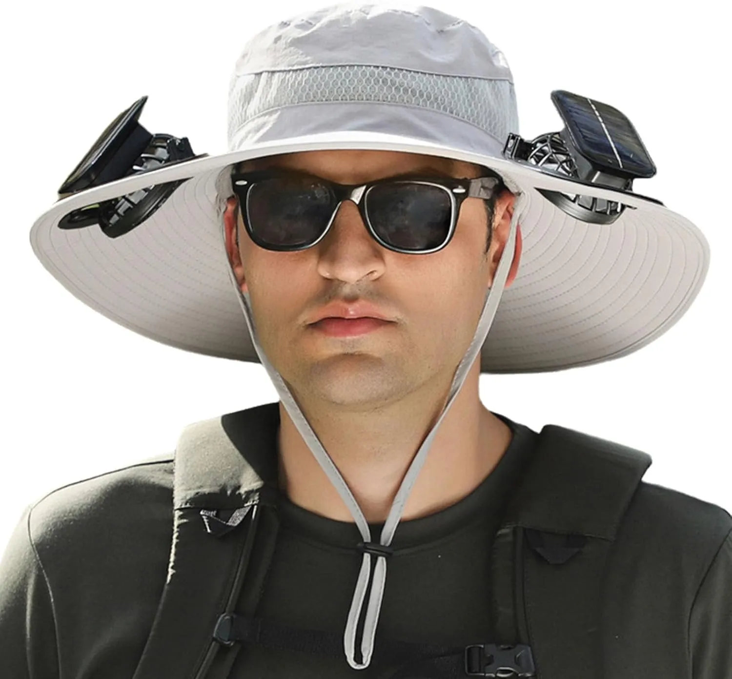 Colitt - Fishing Hat with Built in Fan,2025 New Outdoor Fishing for Man Woman, Hat-Solar USB Charging with 2 Fans