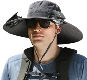 Colitt - Fishing Hat with Built in Fan,2025 New Outdoor Fishing for Man Woman, Hat-Solar USB Charging with 2 Fans