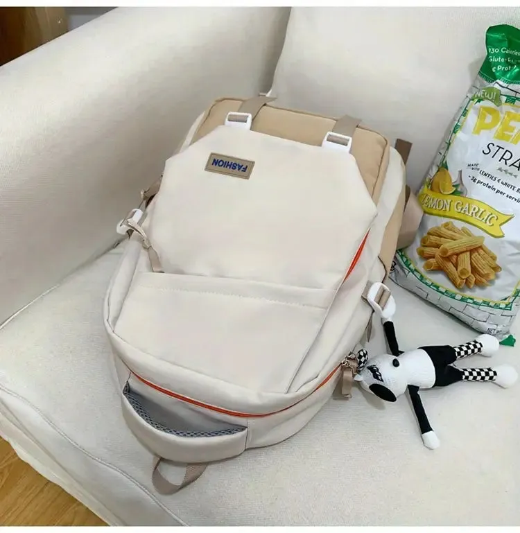 Color Block Large Capacity Schoolbags and Backpack
