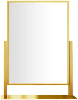 Compact Vanity Mirror Metal Square Makeup Mirror Desktop Makeup Mirror Folding Beauty Mirror Double-Sided Adjustable Desktop Makeup Mirror Salon Hairdressing Mirror (A)