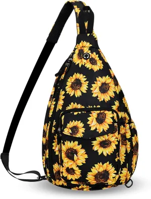 Convertible Sling Backpack Crossbody Chest Bag for Women Men Left and Right Shoulder Purse Water Repellent Gym Daypack
