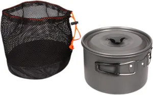 Cooking Pot Camp Cookware High Capacity Accessories Nonstick Lightweight Outdoor Pot Pan Stock for Hiking Outdoor Dinner
