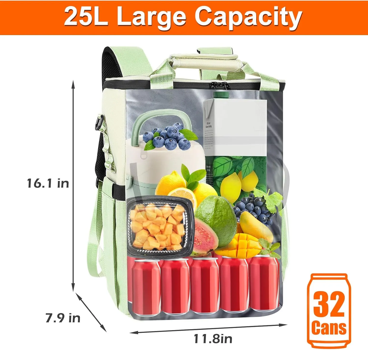 Cooler Backpack, 36 Cans Insulated & Leak Proof Backpack Cooler for Women, Stylish & Portable & Waterproof Cooler Bag, Soft Ice Chest Lunch Box for Beach Picnic Outdoor Travel Work