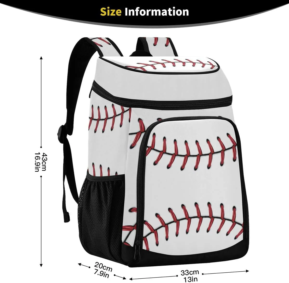 Cooler Backpack Leakproof Backpack Cooler Insulated Lunch Cooler Bag 30 Cans Camping Coolers for Beach Camping Hiking