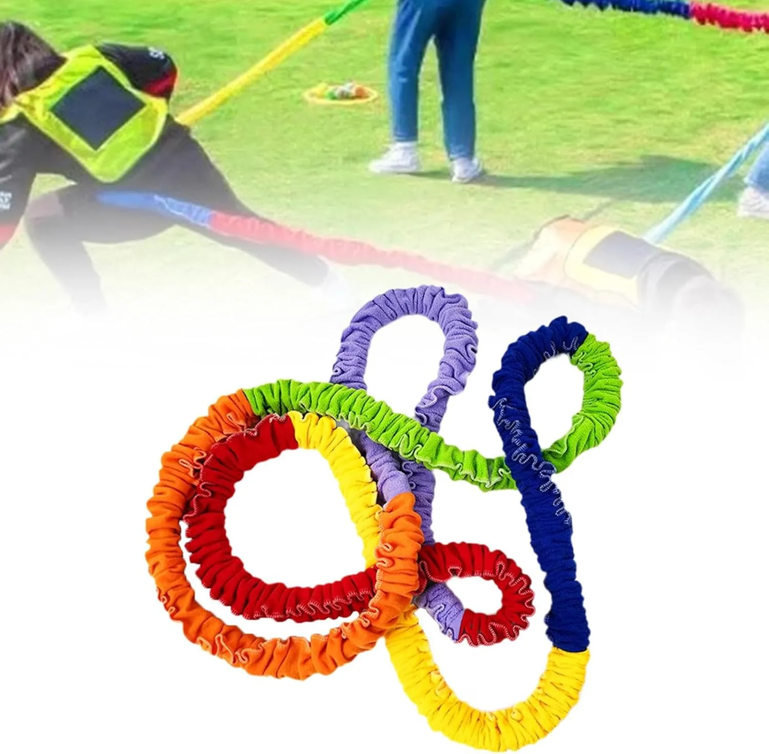Cooperative Stretch Band Cooperative Stretch Rope Portable Multiplayer Dynamic Movement Exercise Prop for Boys and Girls Gym