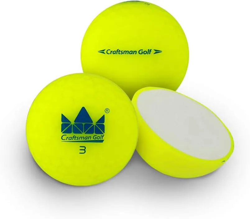 Craftsman Golf Double Layer Two-Piece Golf Balls One Dozen with Pouch Bag