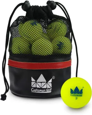 Craftsman Golf Double Layer Two-Piece Golf Balls One Dozen with Pouch Bag