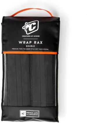 Creatures of Leisure Double Wrap Silicon Rax, Double Soft Rack System, Corrosion Resistant Metal Cam Buckle, Reusable Carry Bag, Black Orange
