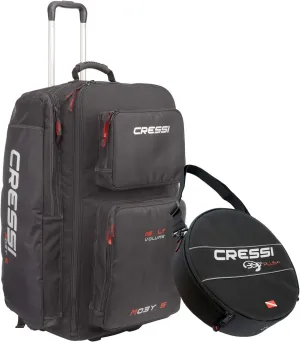 Cressi Strong Large Capacity Roller Luggage Bag 115L with Backpack Straps - Moby 5 designed in Italy