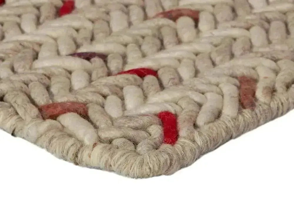 Criss-Cross Multi Modern Wool Rug