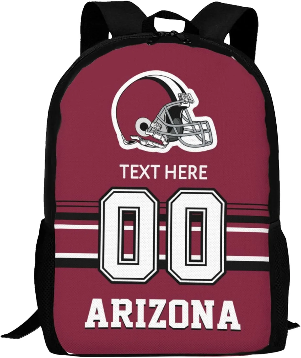 Custom Arizona Backpack, Personalized Name and Number Backpack High Capacity Custom Football Gift for Men Women Fans