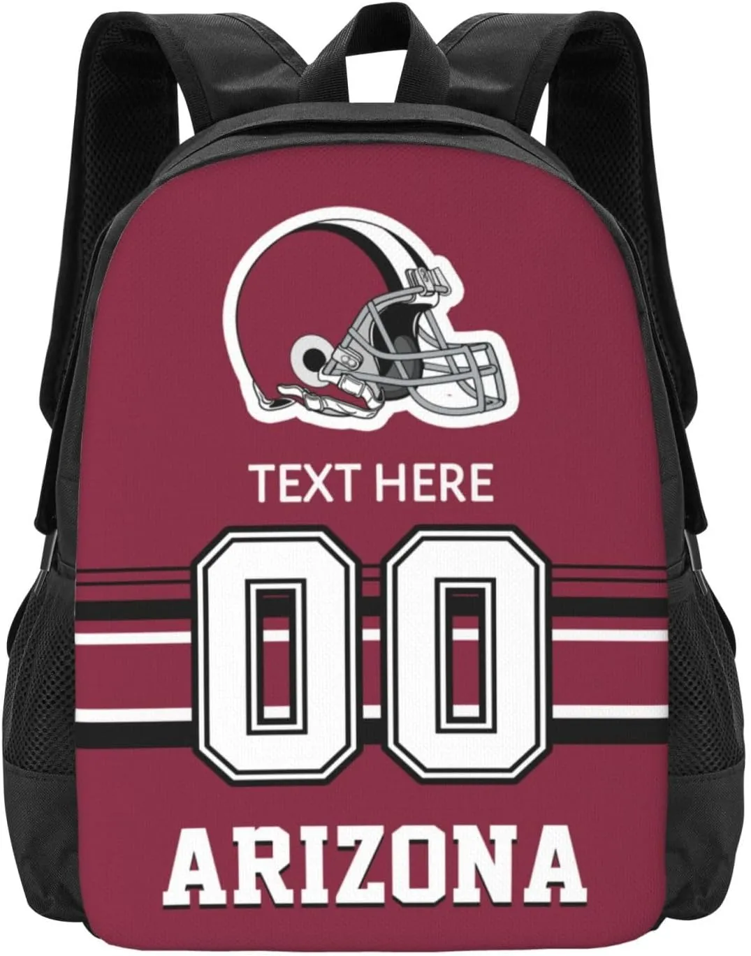 Custom Arizona Backpack, Personalized Name and Number Backpack High Capacity Custom Football Gift for Men Women Fans