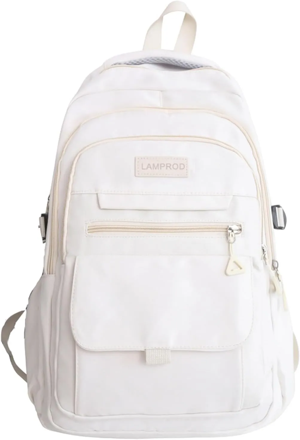 Cute Aesthetic Backpack Girls Backpack for School Large Capacity Bookbags College Backpack for Students Kids Teen Girls Laptop Bookbag Casual Travel Daypacks(White)
