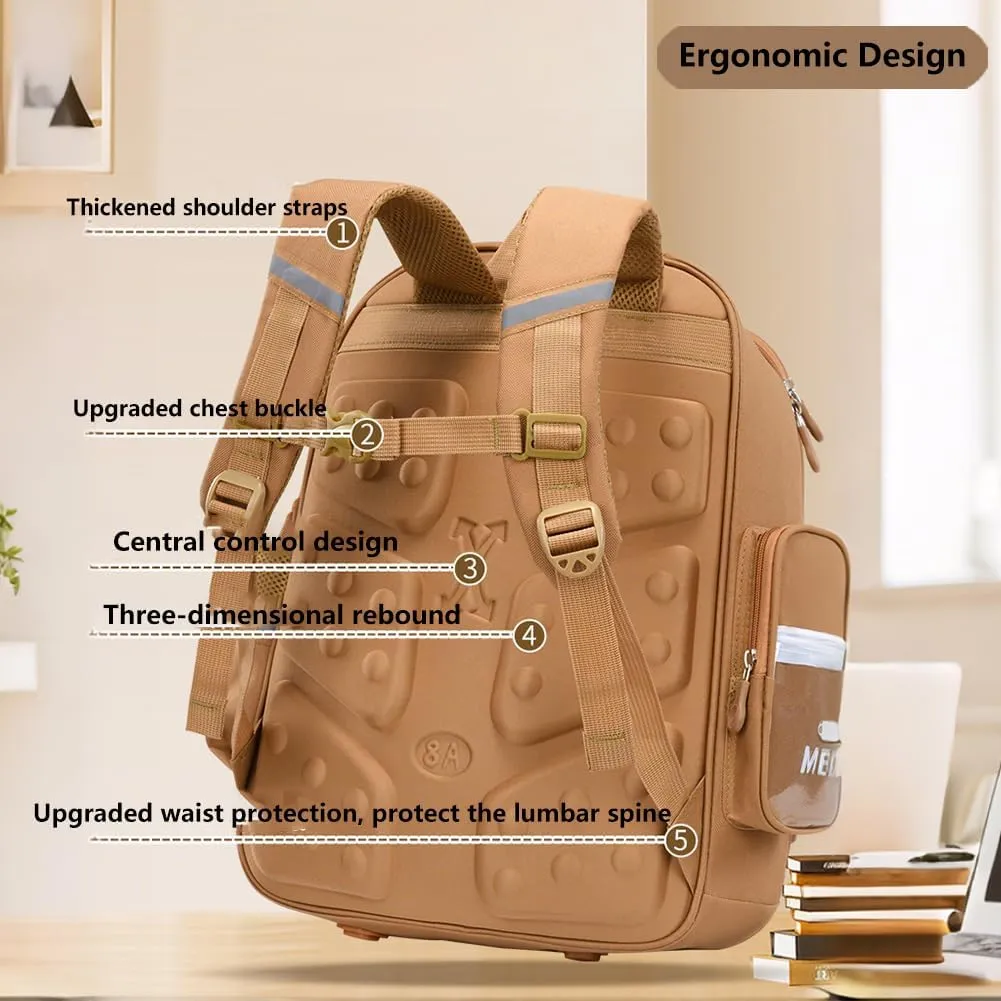 Cute Capybara Backpack with Chic Case, Cartoon Large Capacity Backpack, Durable Casual Bag, Suitable for Junior High Students (Blue, Small)