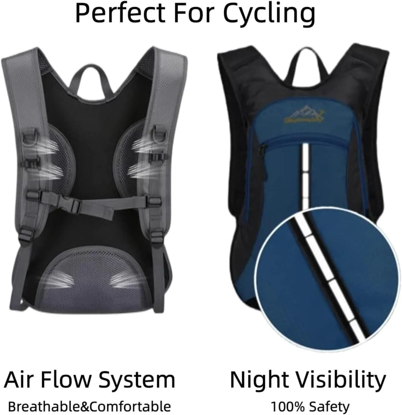 Cycling Backpack Bladder Backpack Ultralight Bicycle Bags Travel Bag Outdoor Sports Running MTB Bike Bag(Black)