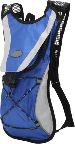 Cycling Backpack, Running Backpack with Grid Design 2L Blue Non Woven Fabric   Polyester Portable Sports Hydration Bag Bike Backpack for Cycling Sports