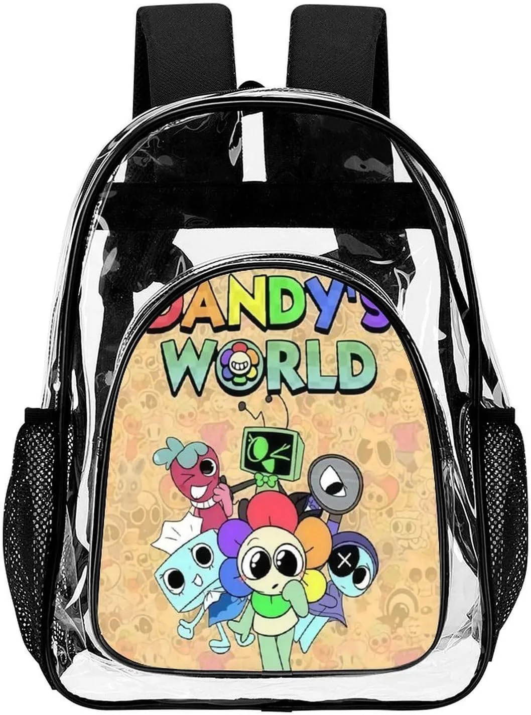 Dandys World Transparent Backpack With Front Pocket Large Capacity Laptop Backpack For Unisex