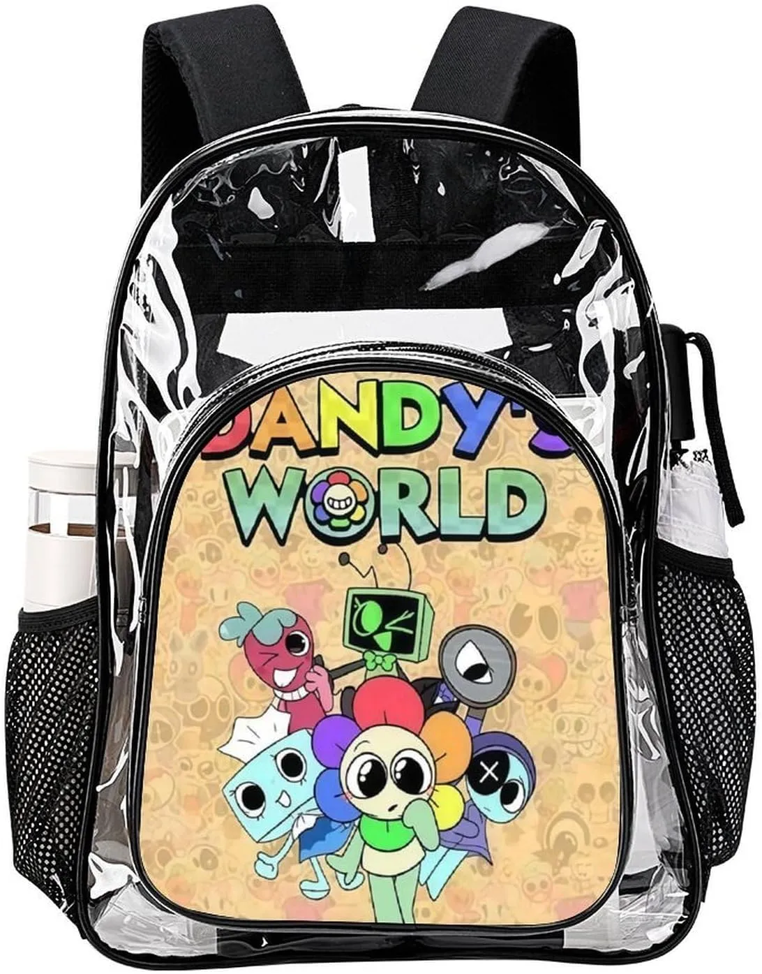 Dandys World Transparent Backpack With Front Pocket Large Capacity Laptop Backpack For Unisex