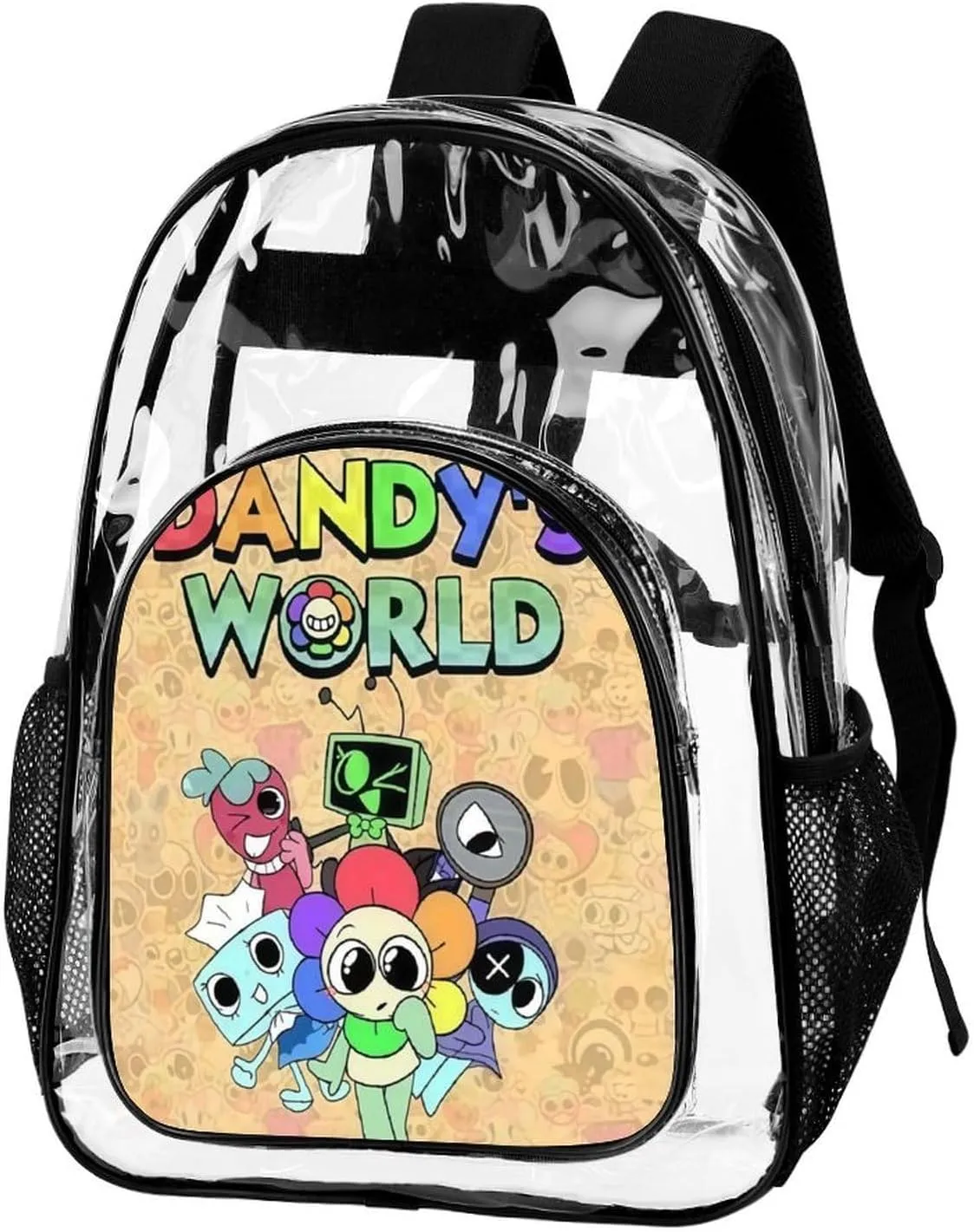 Dandys World Transparent Backpack With Front Pocket Large Capacity Laptop Backpack For Unisex