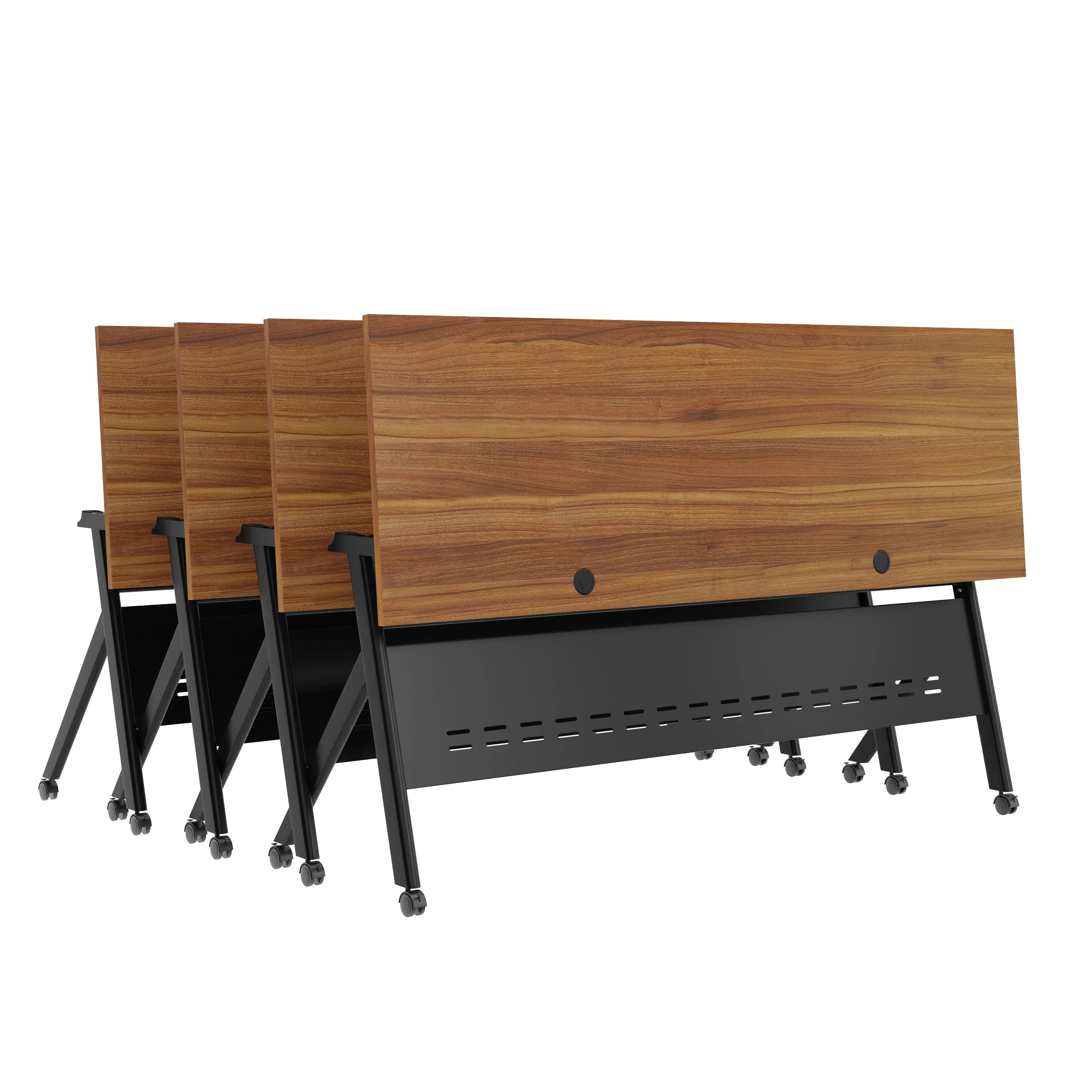 Davis Commercial Grade Heavy-Duty Nesting Flip Training Table with Y-Legs, Modesty Panel, Tabletop, and Frame