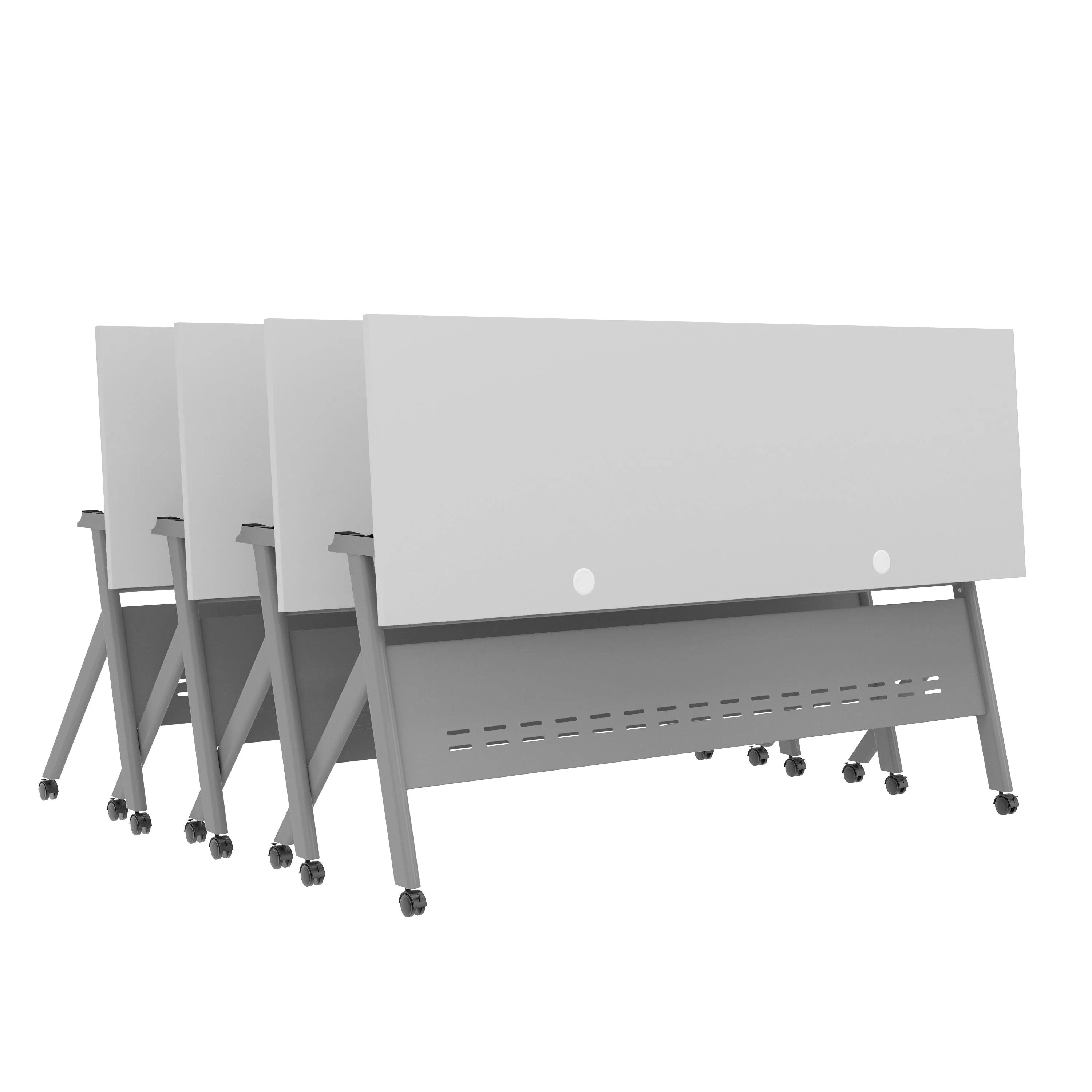 Davis Commercial Grade Heavy-Duty Nesting Flip Training Table with Y-Legs, Modesty Panel, Tabletop, and Frame