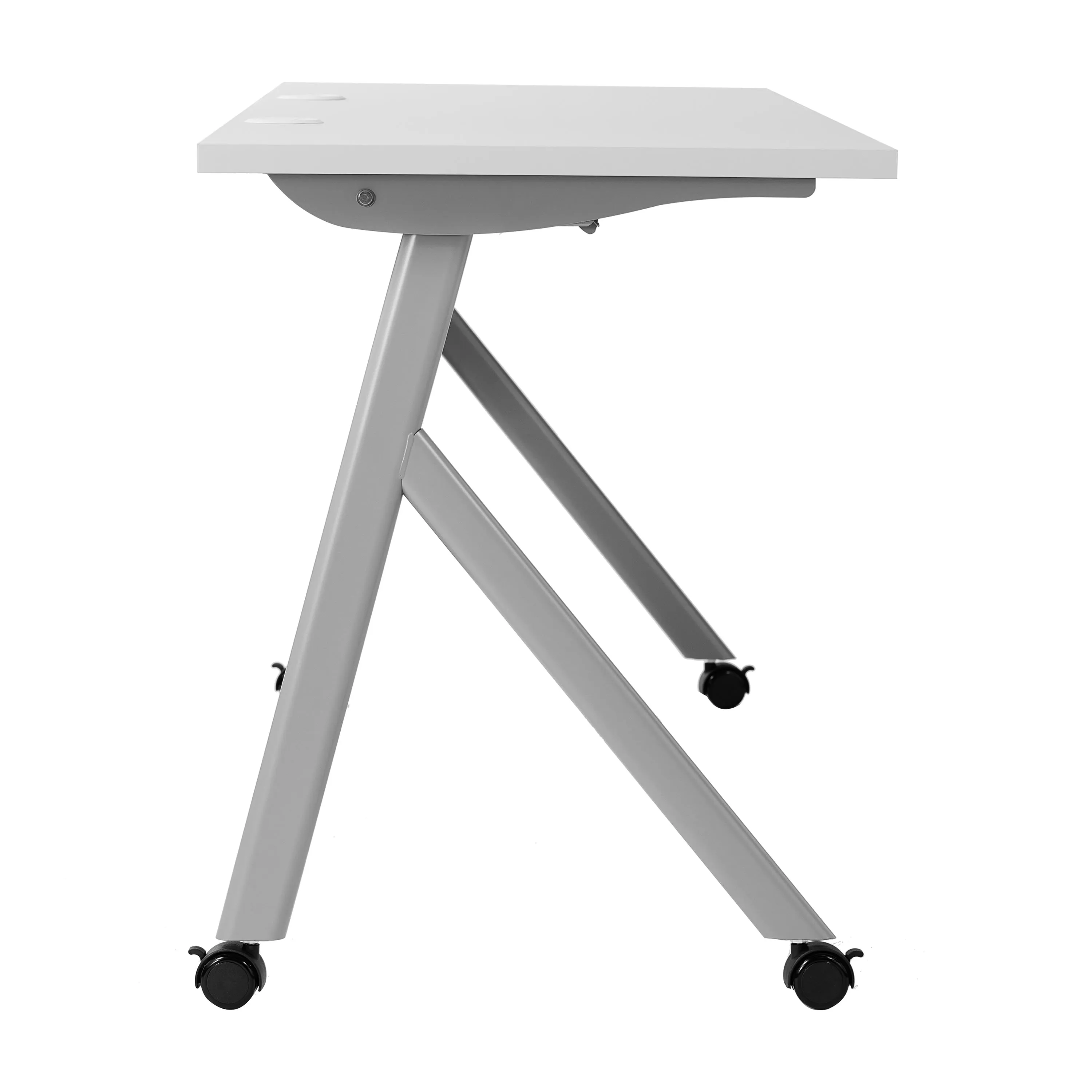Davis Commercial Grade Heavy-Duty Nesting Flip Training Table with Y-Legs, Modesty Panel, Tabletop, and Frame